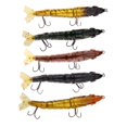 thumbnail image 3 of Pesca de camarón de trucha de superficie, cebos de pesca de lubina articulados múltiples, señuelos de gambas con 4 colas C1 Macarena Señuelo de la pesca del camarón, 3 of 8