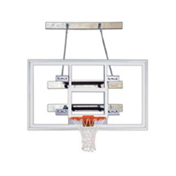 SuperMount68 Supreme Steel-Acrylic Wall Mounted Basketball System, Columbia Blue