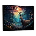 thumbnail image 2 of Designart "Deer captivate Forest I" Animals Floater Framed Canvas Wall Art, 2 of 7