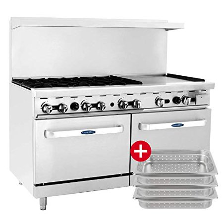ATOSA US CookRite Commercial Liquid Propane Range 6 Burner Hotplates with 24