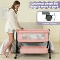 thumbnail image 7 of kmaier Baby Bassinet Sleeper, Adjustable Bedside Sleeper, Breathable Mesh with Wheels for 0-18 Months-Pink, 7 of 7