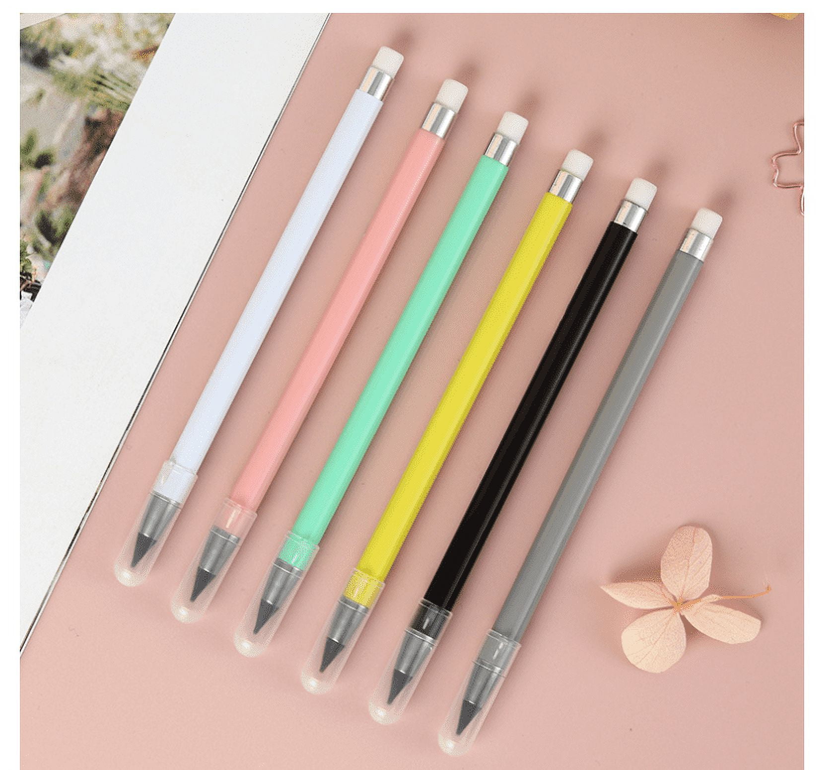 HOTUT Inkless Pencil,7PCS Forever Pencil Infinity with 7 Eraser