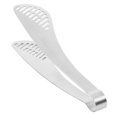 

Raindrops Stainless Steel Food Clip for Home Use Nonslip Bread Tong 1pc Silver