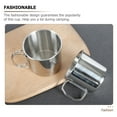 thumbnail image 4 of Camping Cup Stainless Steel Cup Metal Cup Foldable Handle Water Cup for Hiking Camping, 4 of 5