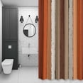 thumbnail image 4 of Brown Orange Striped Shower Curtain for Bathroom Decor, Modern Vintage Wood Texture Rectangle Waterproof Fabric Shower Curtain, 54"x78" Set with 12 Hooks, 4 of 9