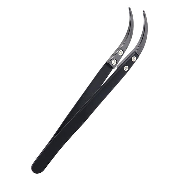 TISHITA Ceramic Tweezers Stainless Steel Handle Tool Anti for Soldering Point Electronic Big Curved Tips
