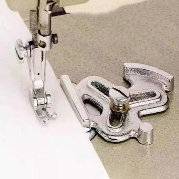 GOOHOCHY Sewing Machine Gauge 2Pcs Metal Hemming Ruler for Edge or Top Seam Applications in Silver