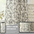 thumbnail image 5 of Linen Floral Curtains for Living Room 63 Inch Length Black Printed Flower Light Filtering French Country Curtain Farmhouse Cottage Core Toile Curtains Back Tab Window Drapes Set 2 Panels, 5 of 8