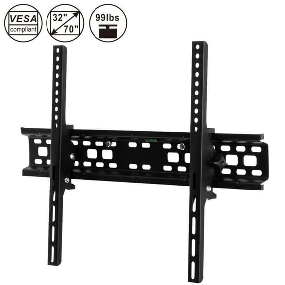 Flat TV Wall Mount Bracket 15° Tilt Swivel For 27 32 37 42 46 50 52 55 60 65 70"