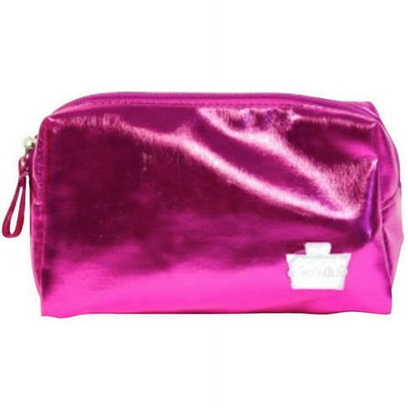 Caboodles Faux Leather Cosmetic Bag, Small, Peony Pink