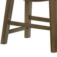 thumbnail image 5 of Miel 20 Inch Dining Stool- Green Faux Leather- Brown Solid Wood- Nailheads, 5 of 6