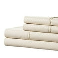 thumbnail image 2 of Brushed Microfiber Sheets Set- 4 Piece Hypoallergenic Bed Linens with Deep Pocket Fitted Sheet and Embossed Design by Lavish Home (Champagne, Full), 2 of 2