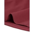 thumbnail image 5 of INSPIRE CHIC Robe d'Été en Chiffon à Manches Courtes avec Boutons Contrastés pour Femmes Rouge Vin TP, 5 of 5
