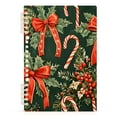 thumbnail image 7 of FORMRS 1-Subject Spiral Notebook 8" x 5" College Ruled 60 Refillable Sheet A5 Hard Cover, Christmas Holly Bows, 7 of 7