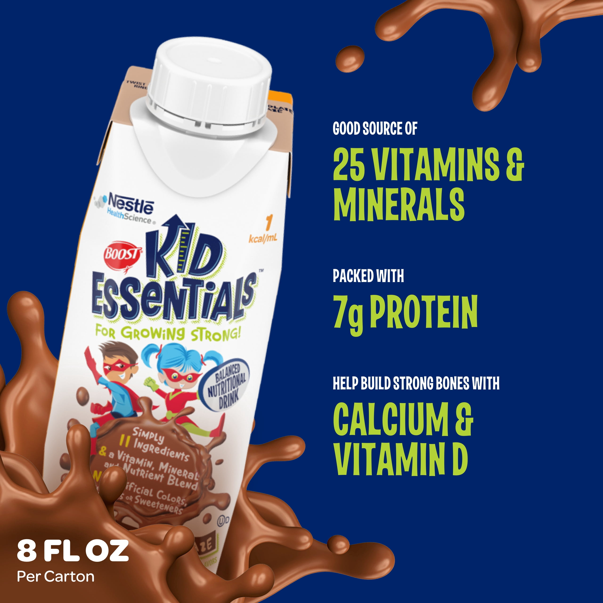 Boost Kid Essentials 1.0 Chocolate Craze, 8 Fl oz, 24ct