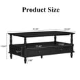 thumbnail image 6 of HLR 41" Mid Century Modern Coffee Table with Drawer Storage, Assembled Wood Center Table for Living Room, Black, 6 of 14