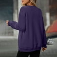 thumbnail image 6 of Royisotas Long Sleeve Plus Size Sweatshirts for Women Crew Neck Winter Solid Tunic Casual Lightweight Pullover Tops with Pockets, 6 of 9