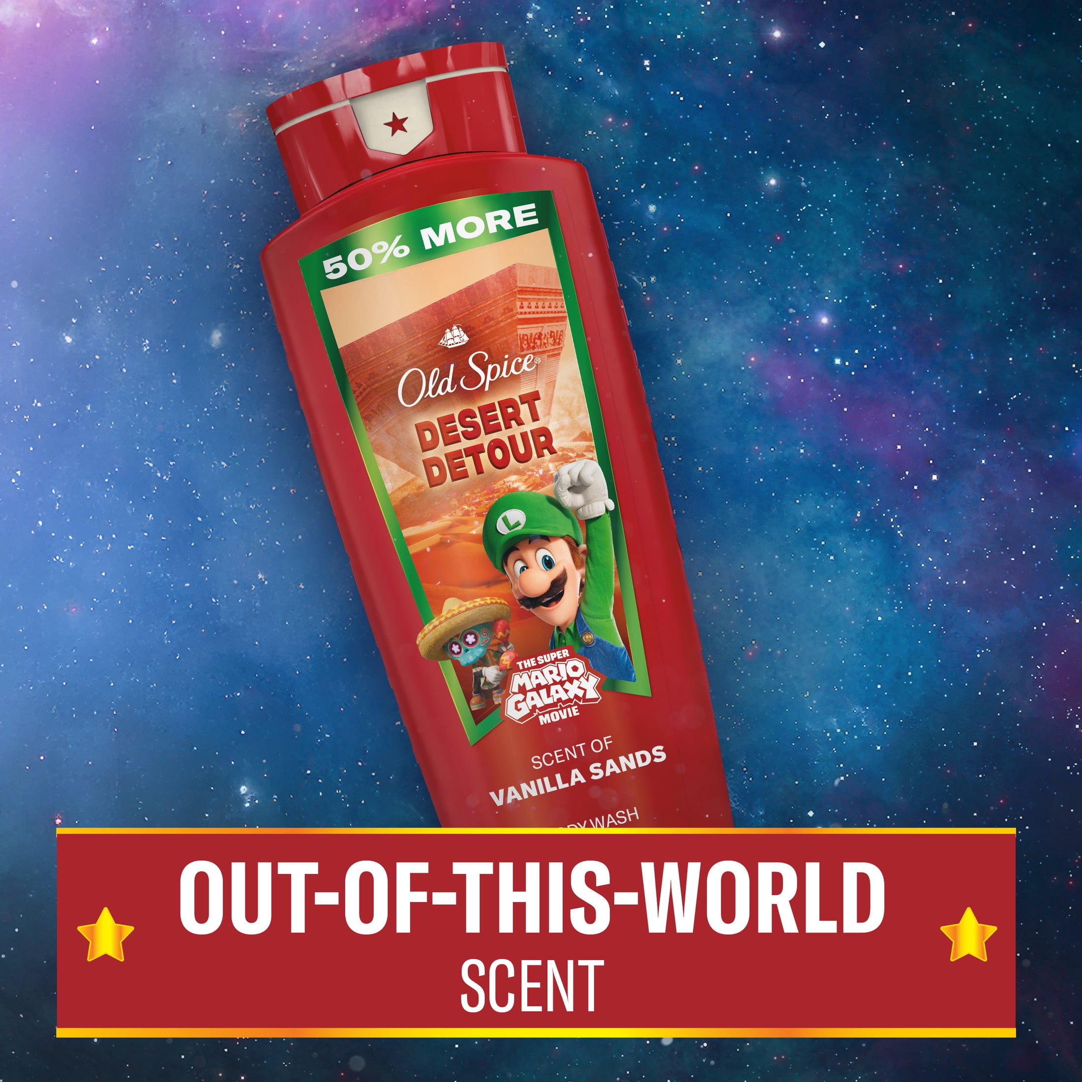Old Spice Body Wash for Men, Desert Detour, Old Spice x The Super Mario Galaxy Movie, 24 oz