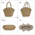 thumbnail image 2 of Kukuzhu Women Straw Beach Tote Bag Handmade Woven Shoulder Bag Top Handle handbag for Summer, 2 of 6
