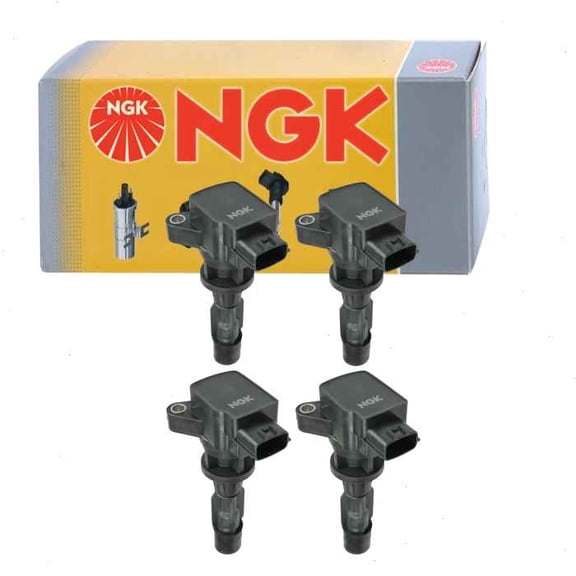 4 pc NGK Ignition Coils compatible with Mazda 5 2.3L 2.5L L4 2009-2015