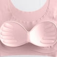 thumbnail image 5 of Tshirt Bras for Women Seamless Wire Free High Support 360 Stretch Longline Sport Bra Push Up Bra Full Coverage Underwear Pink 38, 5 of 5
