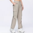 thumbnail image 6 of Tnhcen Women's Wide Leg Drawstring Cargo Pants - Casual Elastic Waist Trousers with Multi-Pockets Stretchy Fit S-XL, 6 of 8