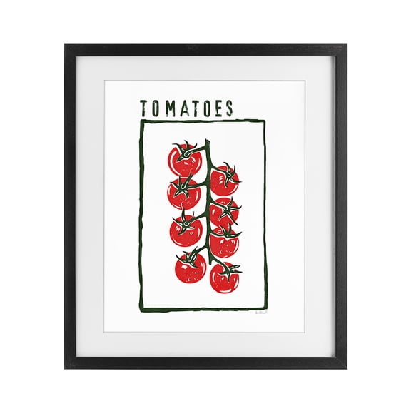 Stupell Industries French Country Ripe Tomatoes Cluster Black Framed Print Under Glass, 13 x 16, by Amanda Greenwood