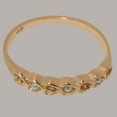thumbnail image 6 of LBG British Made 10k Rose Gold Cultured Pearl & Citrine Womens Eternity Ring - 33 size options - Size 8.75, 6 of 9