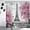 Paris, variant on Paris Eiffel Tower Shower Curtain for Bathroom Decor 72Wx72H Inch Vintage French Landscape Scenery Romantic Oil Painting for Women Couple Pink Fabric Waterproof 12 Pack Hooks WW-PAVT