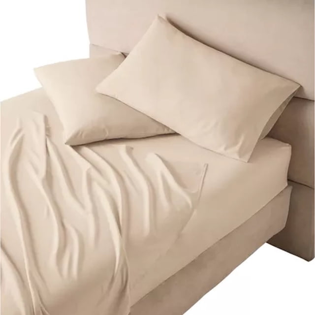Juego Sabana 4 Pzas King Size Percal Beige Concord