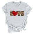 thumbnail image 1 of Pisexur Valentines Day T-shirt Top Femmes Imprimé Manches Courtes Haut Manches Courtes Col Rond Haut Chemise, 1 of 2