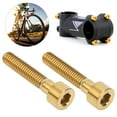thumbnail image 1 of Bike Handlebar Stem Bolts Lightweight Titanium Alloy Mount for Road Mountain Bicycle, 1 of 7