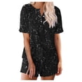 thumbnail image 1 of Rbaofujie Ensemble de Pyjama Short 2 Pcs Mode Femme Décontracté Blouse à Manches Courtes Haut Pantalon Pyjama Ensemble de Pyjama, 1 of 4
