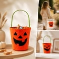 thumbnail image 5 of Halloween Treat Bag, Orange Pumpkin Candy Tote Bucket, Portable Felt Basket for Halloween Party Favor Supplies, 5 of 7