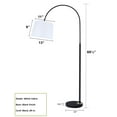 thumbnail image 5 of Aspen Creative 45702-11, One-Light Arc Floor Lamp, Transitional Design in Black, 69 1/2" High, 5 of 6
