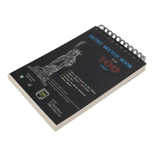 Cuadernos de bocetos, 100 Uds., tamaño A5, diseño de encuadernación en espiral, almohadillas de fondo duro, cuaderno de dibujo de escritura brillante para pintar