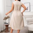 thumbnail image 5 of Levmjia Women Summer Dresses Sleeveless Round Neck Casual Polyester Solid Color Loose Fit Beach Vacation Outfit Multiple Colors Available, 5 of 8