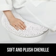 thumbnail image 5 of GORILLA GRIP Toilet Lid Cover, Machine Washable Chenille Bathroom Seat Covers, 19.5x18.5, White, 5 of 10