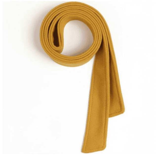 Cinturón De Lana Con Lazo, Para Mujer, Reversible, Accesorio Para Abrigo De Invierno. Lana color amarillo jengibre