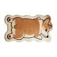 thumbnail image 2 of Dogs Shape Bath Plush Mat Rug, Polyester Non-Slip Quick Dry Absorbent Thin Bathroom Rugs Fit Under Door Bathroom Floor Mats-Shower Rug for in Front of Bathtub, Sink, Shower Room, 2 of 5