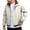 Beige, variant on Stand Collar Plaid Trim Casual Jacket Men Stand Collar Zip Up Vintage Streetwear Jacket Yellow XXXL