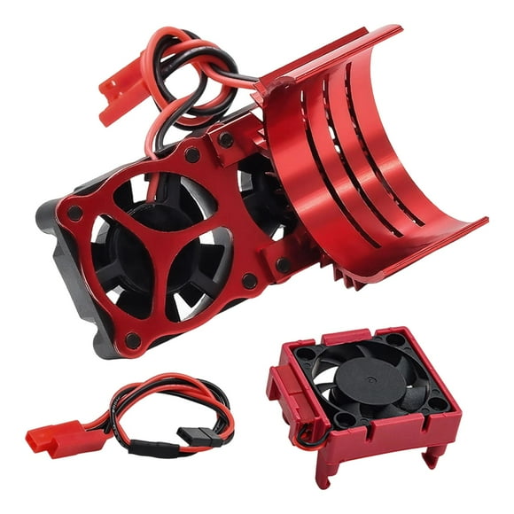 Ventilador de refrigeración RC 3340, reemplaza a los componentes de automóviles RC, ventiladores de refrigeración dobles profesionales, ventilador de Rojo