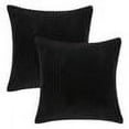 thumbnail image 4 of Phantoscope 22" x 22" Modern, Contemporary, Transitional Black Striped Polyester Throw Pillow , ( 2 Count), 4 of 6