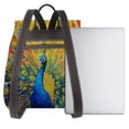 thumbnail image 2 of Hirioo Peacocks for Womens Backpack Leather Backpack for Women Travel Fashion Bags,Perfect for Work, School, or Casual Outings, 2 of 4