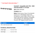 thumbnail image 2 of Camshaft - Compatible with 1996 - 2000 Chevy K2500 5.7L V8 GAS 1997 1998 1999, 2 of 2