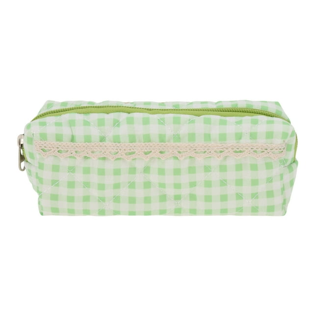 Bolsas de maquillaje con cordón de estilo floral simple para vacaciones, 1 pieza, color verde, poliéster
