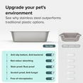 thumbnail image 6 of Stainless Steel Cat Litter Box, Large Metal Litter Tray, Never Absorbs Odors,Stain Free, Rustproof, Non Stick Smooth Surface 17"L x 13"W x 6"H, 6 of 6