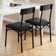 thumbnail image 2 of Set of 2 forrado dining sillas con pu leather back, comfortable y easy - to - assemble para kitchen y apartment, negra, 2 of 7