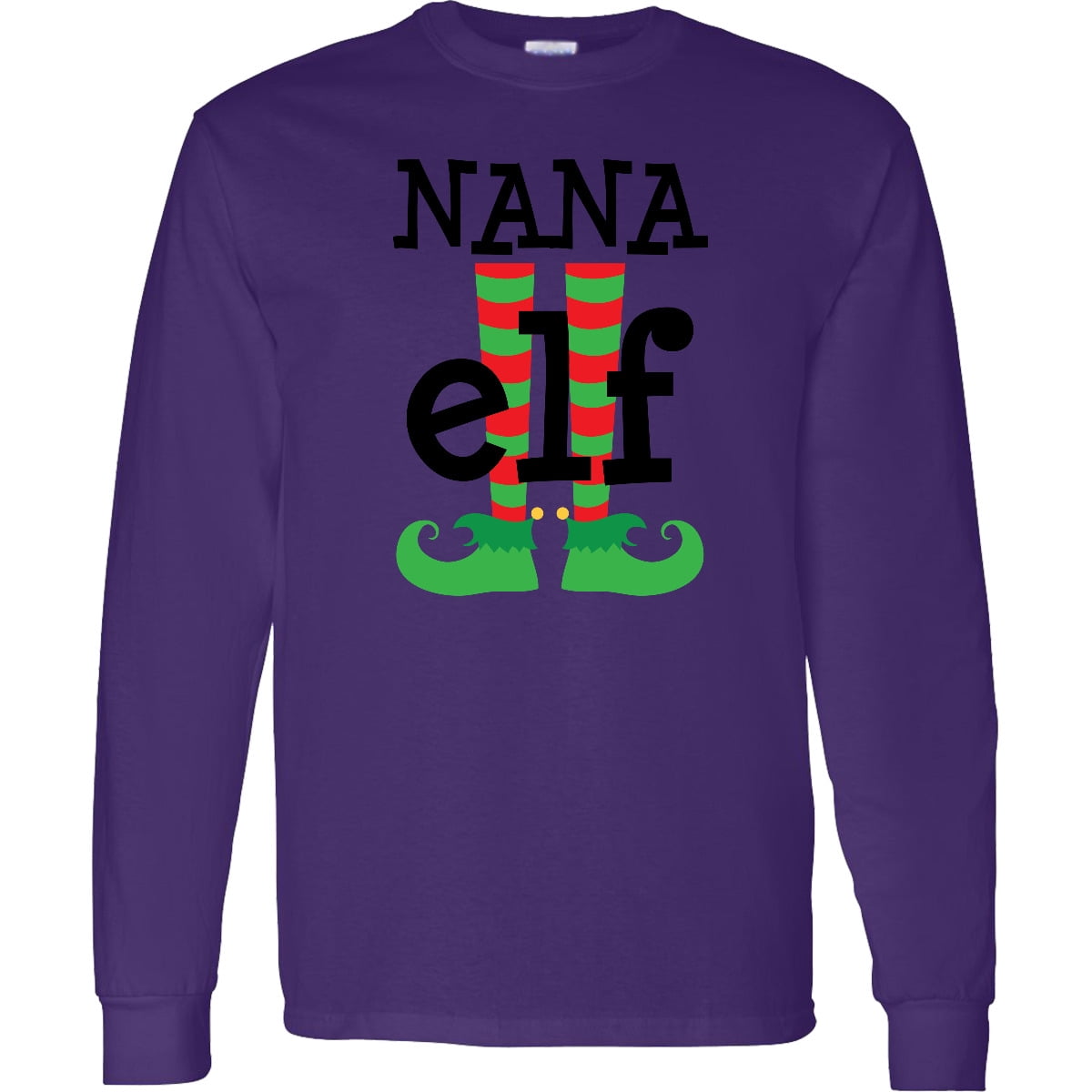 Inktastic Nana Elf Christmas Long Sleeve T-Shirt