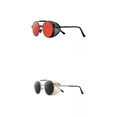 thumbnail image 1 of Gafas de sol Steampunk Hugo UV400 Pa Mujeres Y Hombres Rojo Y Negro, 1 of 9